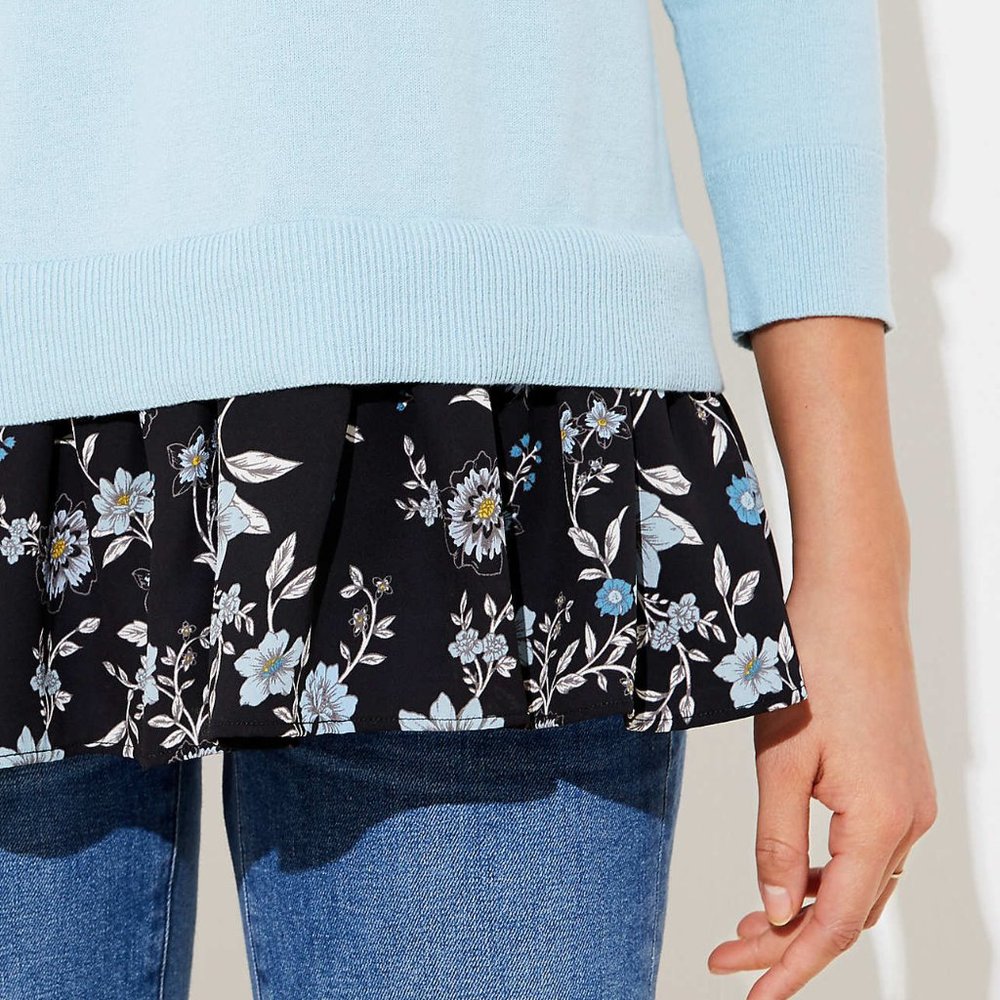 LOFT | Mixed Media Sweater - Picture 2 of 6